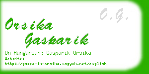 orsika gasparik business card